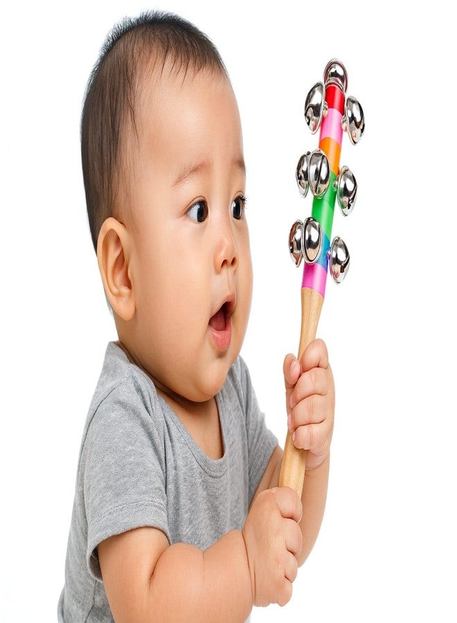 SMILE BABY Colorful Wooden Rainbow Baby Handle Jingle Bell Rattle Toys jhun jhuna (GOONGRA-2) - Image 5
